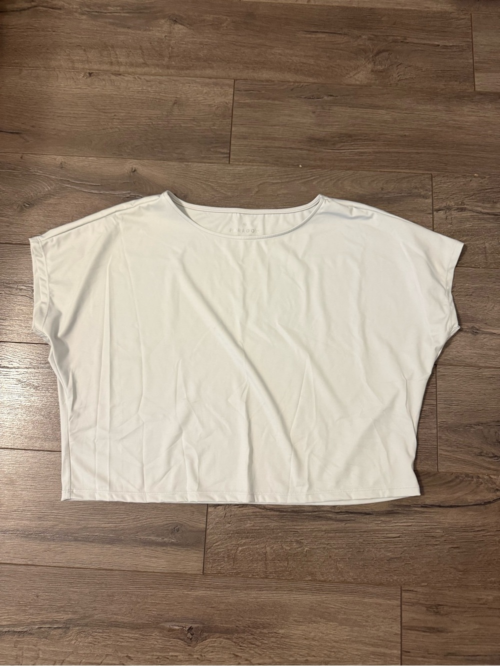 PARAGON White Cropped Boxy Top with Dolman Sleeves